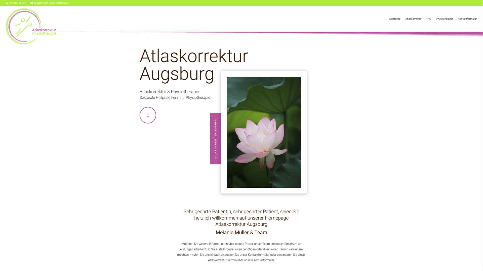 Atlaskorrektur Physiotherapie Melanie Müller – SEO-, GEO- & AEO-Referenz