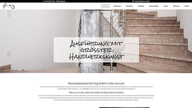FAIG GmbH Steinmetzbetrieb – SEO-, GEO- & AEO-Referenz