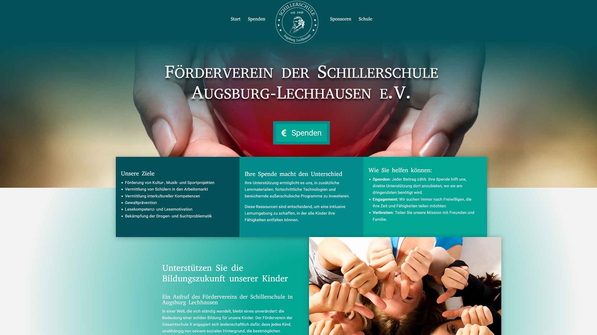 Website von Förderverein Schillerschule