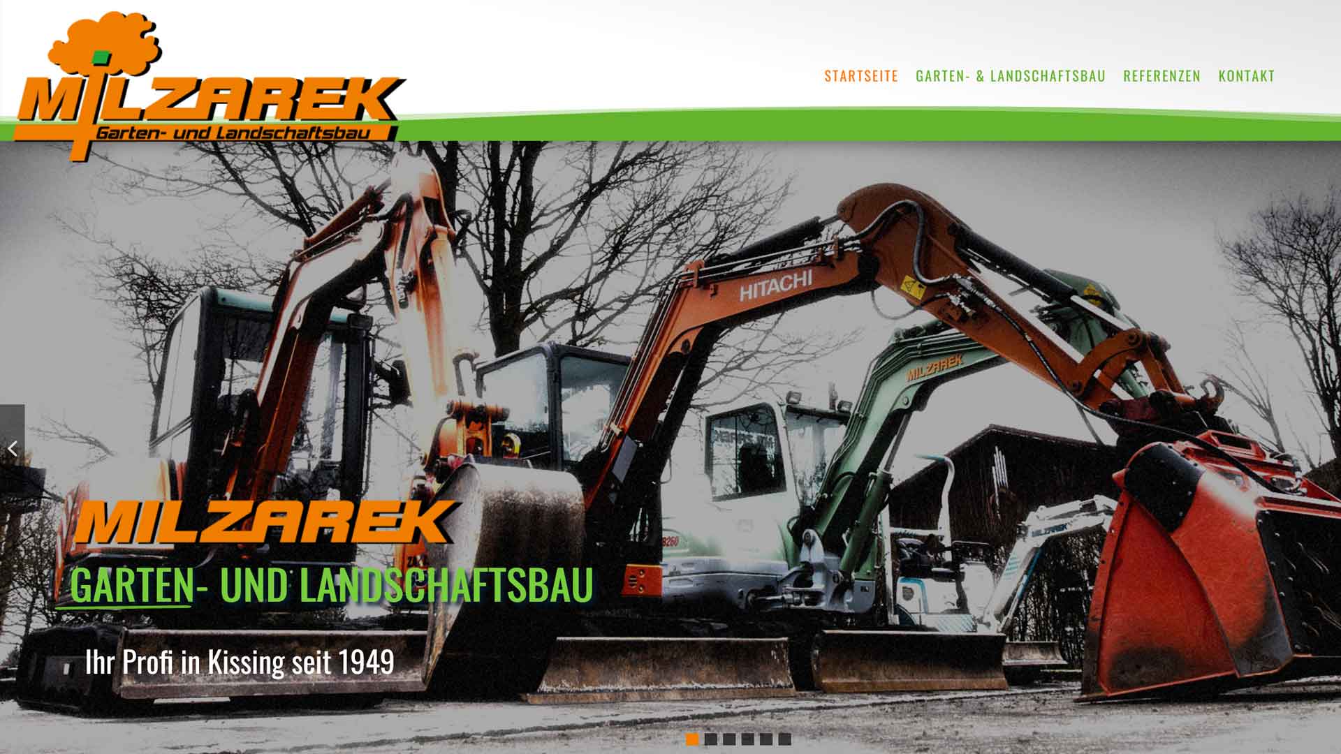 Website von Gartenbau Milzarek