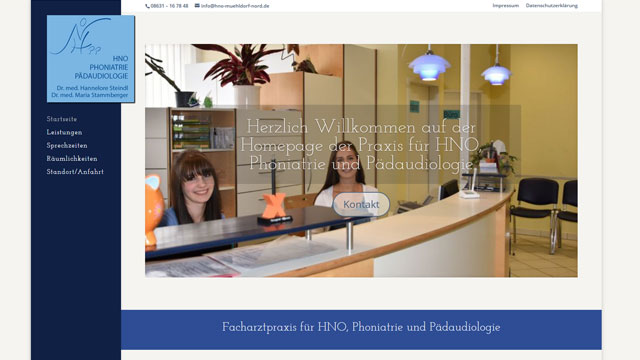 Website von Facharztpraxis für HNO, Phoniatrie & Pädaudiologie