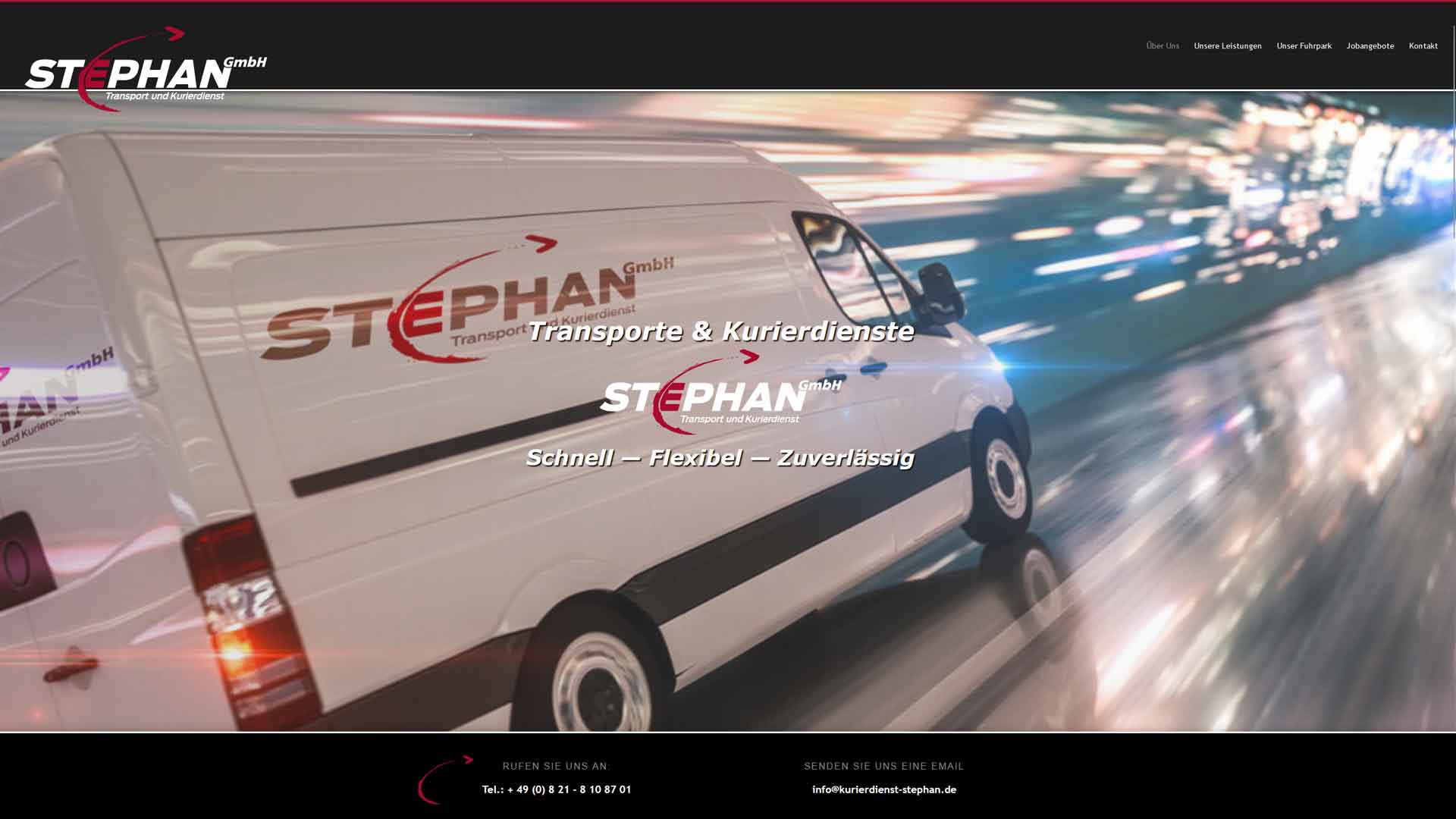 Website von Kurierdienst Stephan