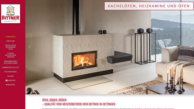 Website von Meisterbetrieb Ofen Bittner
