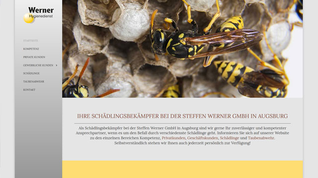 Website von Schädlingsbekämpfer Steffen Werner GmbH