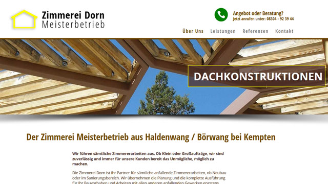 Zimmerei Haldenwang – SEO-, GEO- & AEO-Referenz